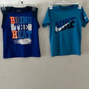 Two boys shirt - blue - only worn once - size 7